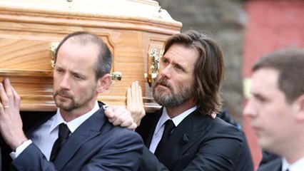 (VIDEO) Jim Carrey Carries Coffin At Former Girlfriend Cathriona White's Funeral