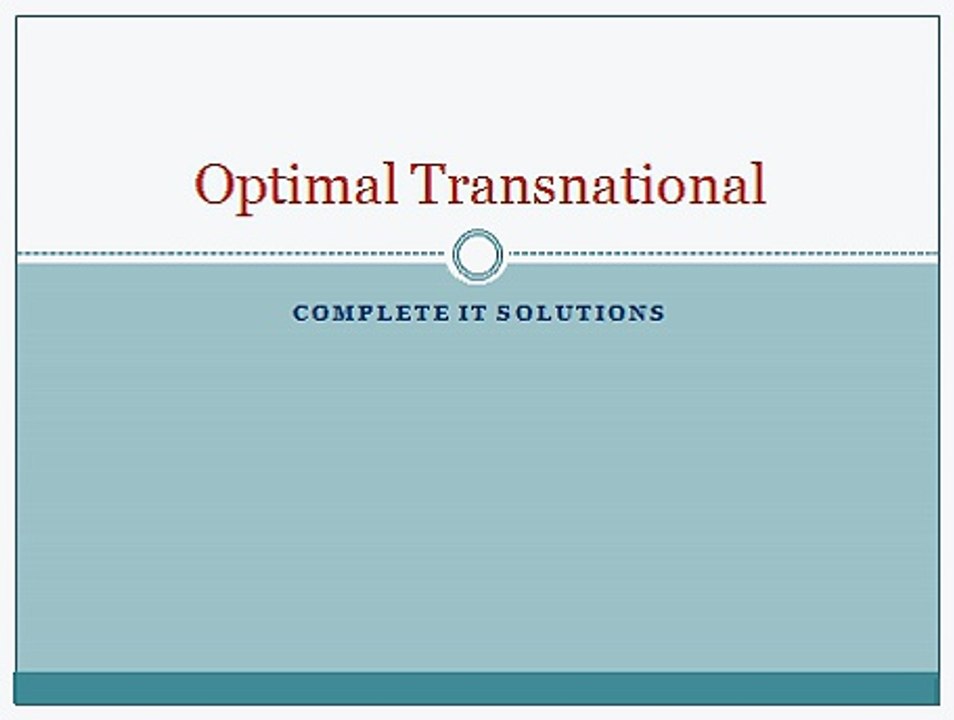 Outsourcing and Offshore Solutions