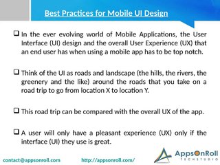 Best Practices for Mobile UI Design