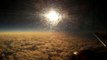 Un espectacular eclipse solar visto desde un avión