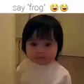 Cute Little Girl saying f*** instead of Frog