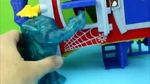 Mr. Freeze Freezes Spiderman & Clayface Imaginext Batman saves DC super heroes