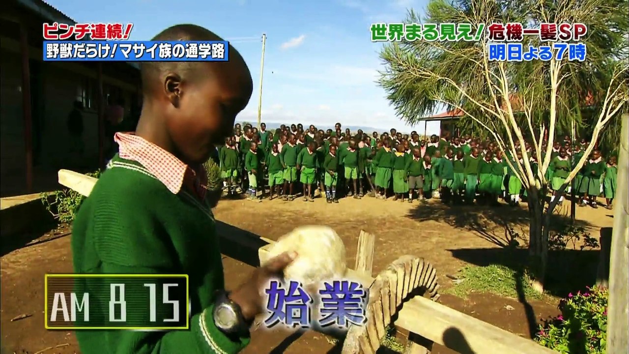 世界まる見え ピンチ連続 野獣だらけ マサイ族の通学路 動画 Dailymotion