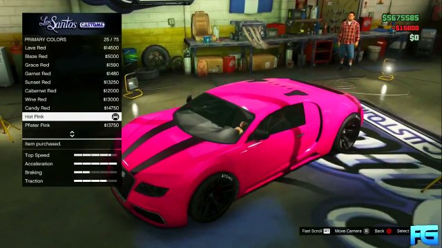 GTA 5 How to Get Rare Modded Paint Jobs GTA V Fluorescent Blue, Neon Purple & Gold Paint J
