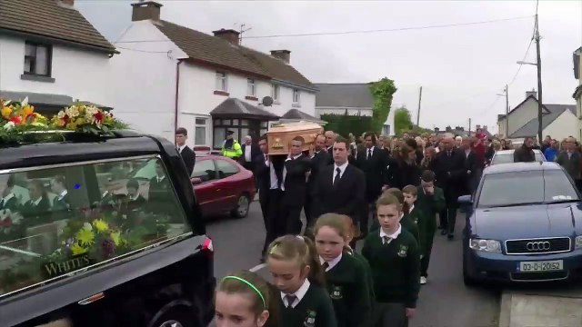 Jim Carrey attends Cathriona White's funeral service