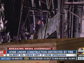 Home under construction destroyed by fire