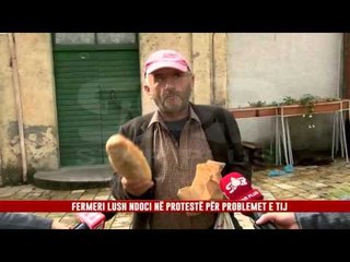 FERMERI LUSH NDOCI NË PROTESTË PËR PROBLEMET E TIJ