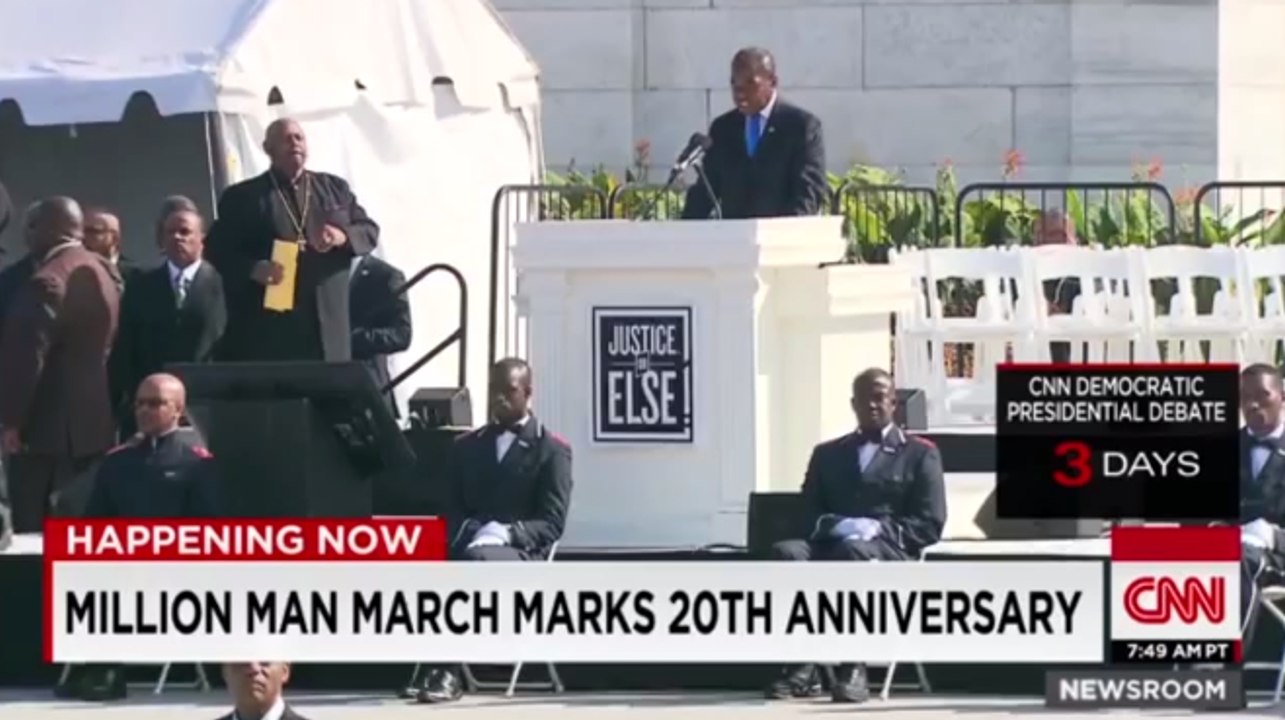 Le 20e anniversaire de la «Million Man March», à travers les télés américaines