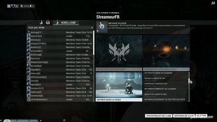 Guide Warframe - Présentation du Clan