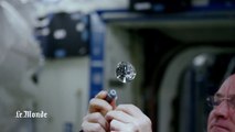 Les hypnotiques bulles d'eau colorées à bord de l'ISS