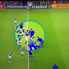 Le coup de poing de O'Brien sur Pascal Papé - France Irlande