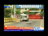 Autoridades venezolanas hacen un disparo en el puente Simón Bolívar, en la frontera con Colombia