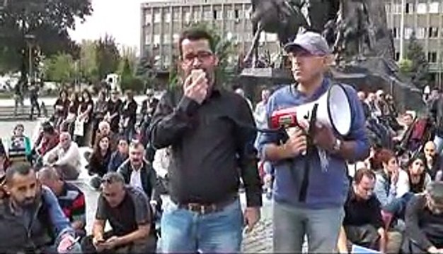 atatürk anıtı oturma eylemi hazır