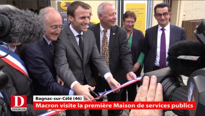 Macron inaugure la Maison des services publics à Bagnac-sur-Célé