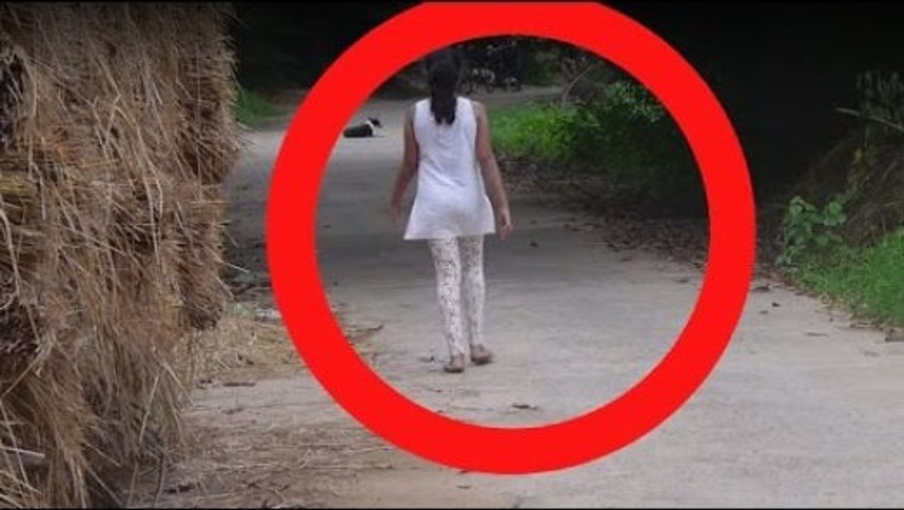 Real Ghost Caught Following Girl?? REAL GHOST HAUNTING CAUGHT ON TAPE