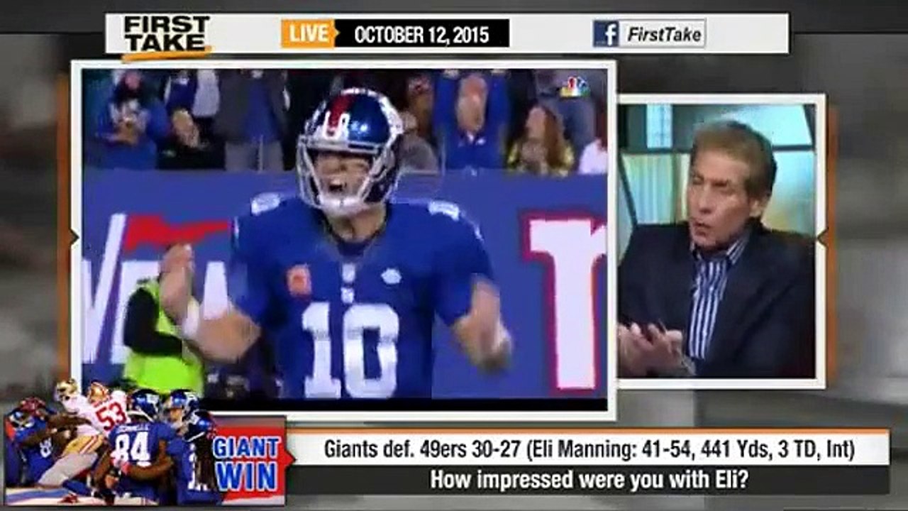 ESPN First Take - Eli Manning 3TD Performance Against 49ers