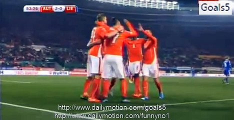 Marc Janko Goal Austria 2 - 0 Liechtenstein Euro Qualifications 12-10-2015