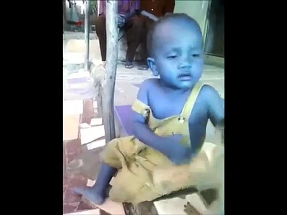 Monkey try to grab & drink milk from baby