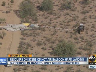 Hot air balloon makes hard landing in Phoenix