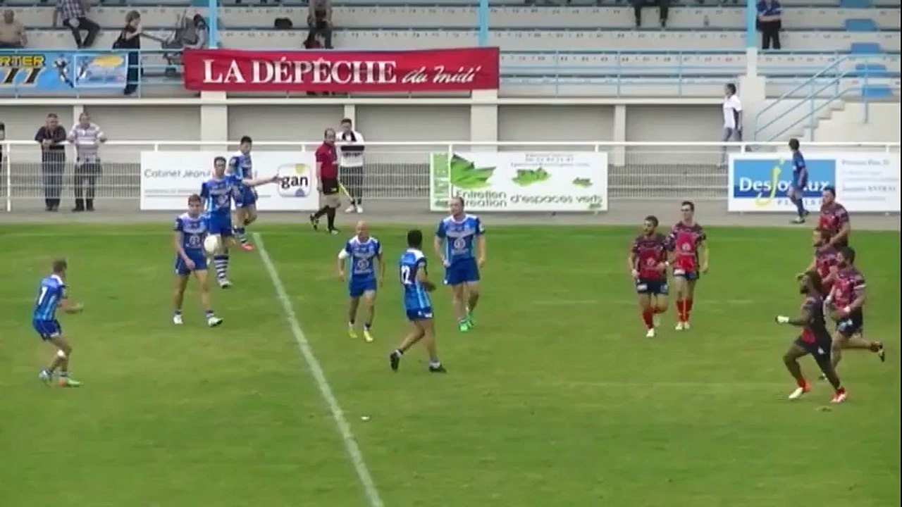 RUGBY A XIII EXTRAIT DU MATCH ST GAUDENS XIII V VILLEFRANCHE