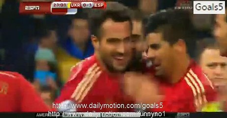 Mario Gaspar Goal Ukraine 0 - 1 Spain Euro Qualifications 12-10-2015