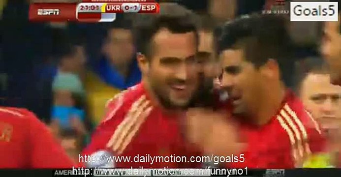 Mario Gaspar Goal Ukraine 0 - 1 Spain Euro Qualifications 12-10-2015