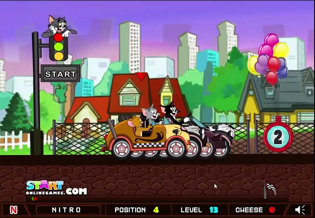 tom and jerry cartoon game jerry fun racing | tom jerry cars race full movie