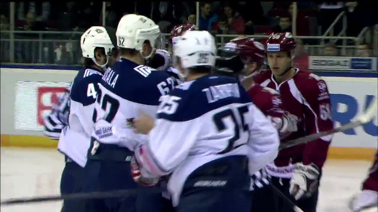 Dinamo Riga vs Metallurg Magnitogorsk Highlights 12.10.2015 RUSSIA: KHL