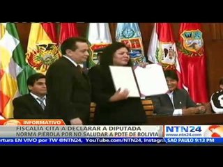 Fiscalía boliviana cita a declarar a diputada opositora por no saludar al presidente Evo Morales