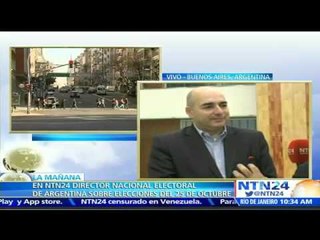 Dir. Nacional Electoral de Argentina presenta medidas para impedir problemas durante comicios