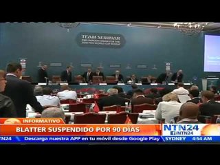 Joseph Blatter es suspendido de manera provisional durante 90 días por la Comisión de Ética de FIFA