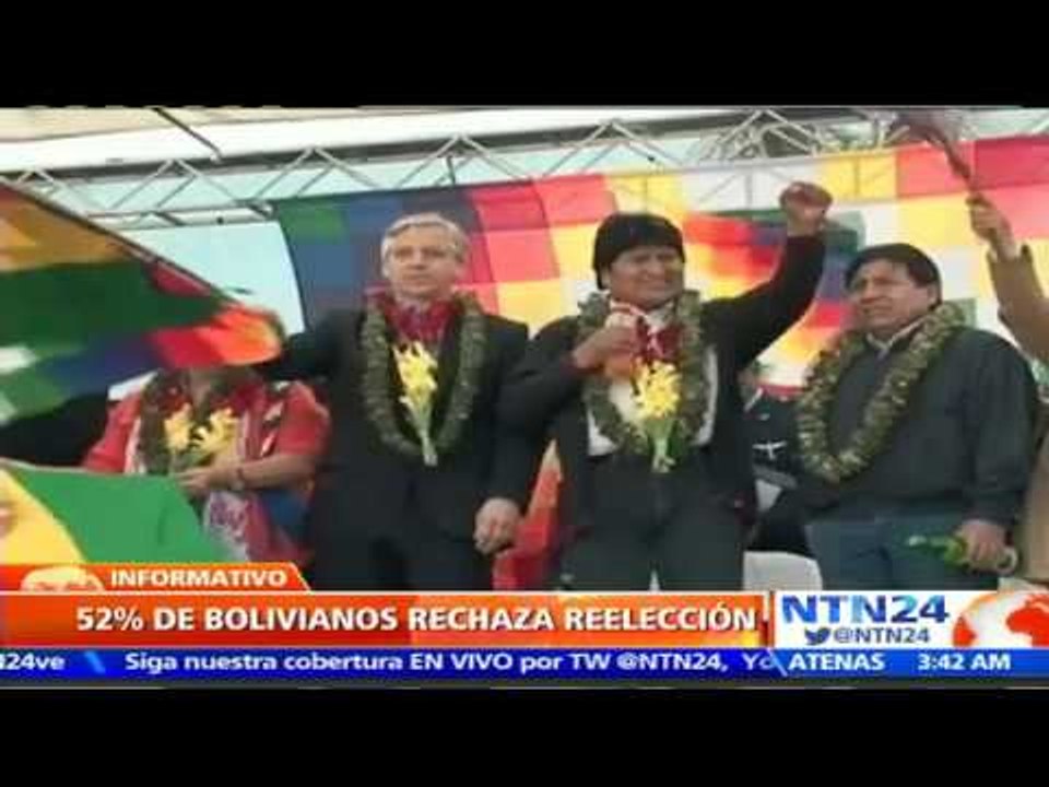 Más de la mitad de los bolivianos rechaza reforma Constitucional para reelección de Evo Morales