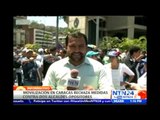 Avanza manifestación de estudiantes en Caracas por rechazo a captura de alcaldes de Venezuela