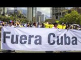 Las mejores imágenes de la marcha contra la injerencia cubana