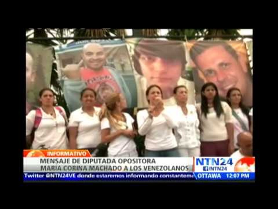 Nuevo mensaje de la oposición en Vzla: Maria Corina Machado exige la liberación de Leopoldo López