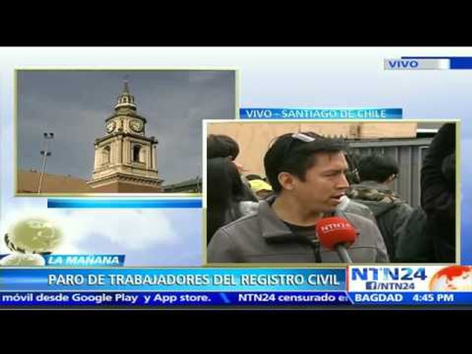 Trabajadores de Registro Civil de Chile inician paro nacional en busca de mejores medidas laborales