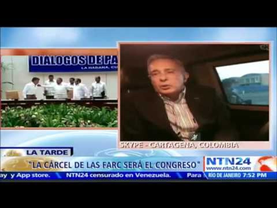 "Las FARC no van a pagar cárcel; su cárcel será el Congreso": Expresidente Álvaro Uribe