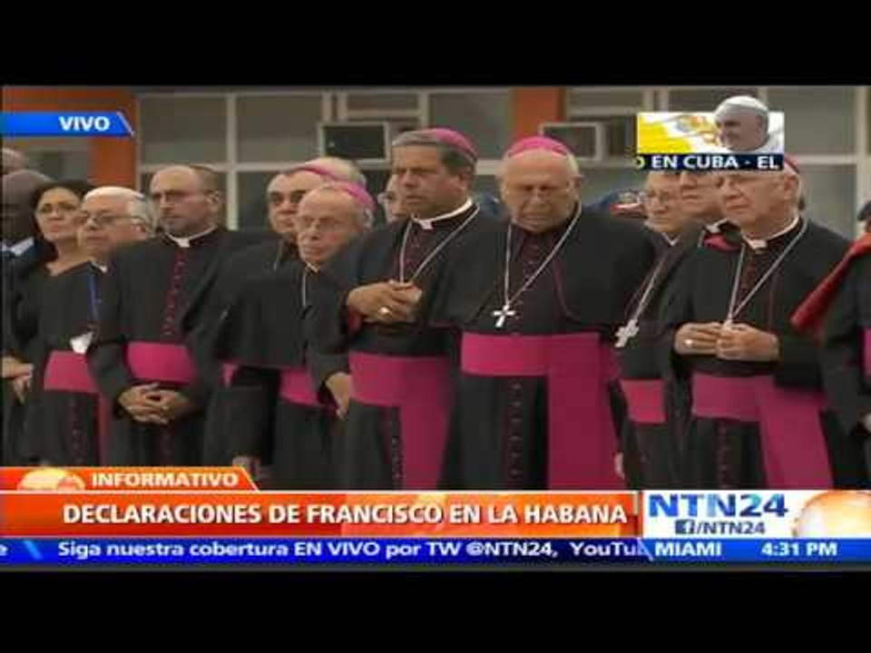 Papa pide en Cuba los "medios necesarios" para que la Iglesia trabaje "con libertad"