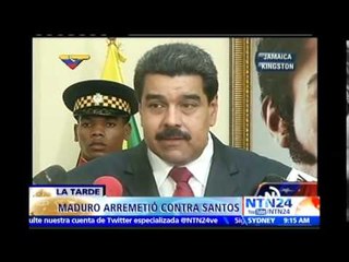 "Santos tiene una camisa de fuerza que le impuso la oligarquía": Maduro por crisis en la frontera