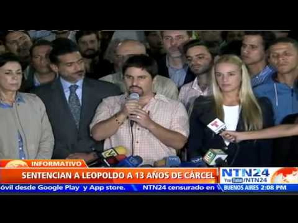 Masiva movilización en Caracas manifestando su apoyo al líder opositor Leopoldo López