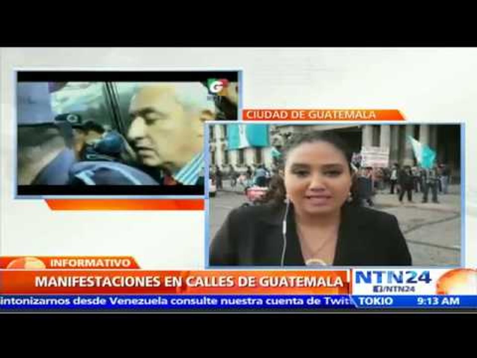 Siguen manifestaciones en calles de Guatemala por renuncia y detención de Otto Pérez Molina