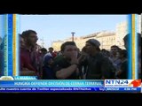 Centenares de refugiados protestan por cierre de estación de tren de Budapest en Hungría