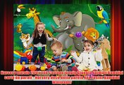 Nursery murale 200 x 140 Cartoon jungle Giungla Animali Bambini carta da parati  Nursery