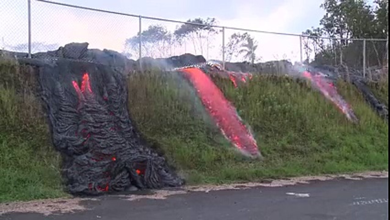 The lava flow is what happens.