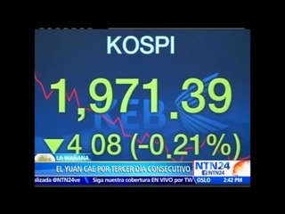 Banco Popular de China devaluó el valor de su moneda por tercera vez consecutiva