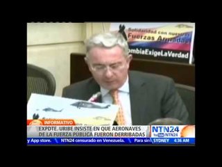 Uribe insiste en que los recientes siniestros aéreos fueron atentados de grupos terroristas