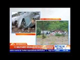Autoridades colombianas inician levantamiento de cadáveres en lugar del accidente de avión de FAC