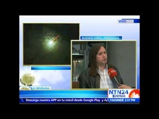 Luz verde que sobrevoló el cielo argentino es “probablemente un bólido”: científico a NTN24