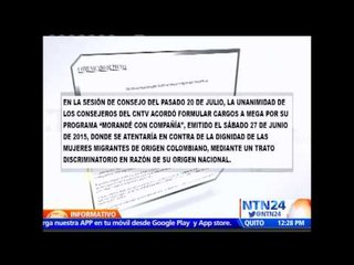 CNTV en Chile imputa cargos a programa de televisión por atentar contra la dignidad de colombianas