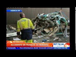 Accidente de tránsito deja 34 estudiantes heridos en Francia